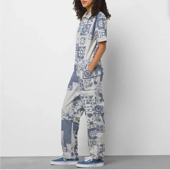 #26❤️ NWOT vans Moro coveralls overalls jumpsuit in Ashley Blue tie-dye … - Picture 4 of 4